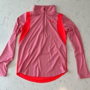 Girls medium Under Armour quarter zip long sleeve